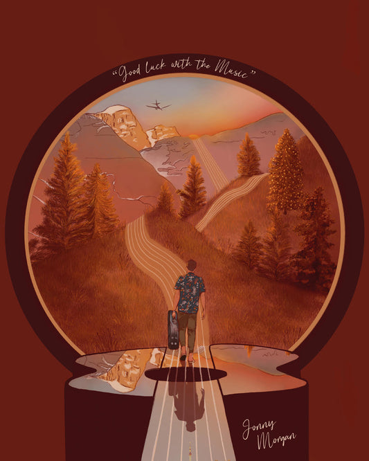 Limited Edition Signed - "Good Luck With the Music" A3 Poster